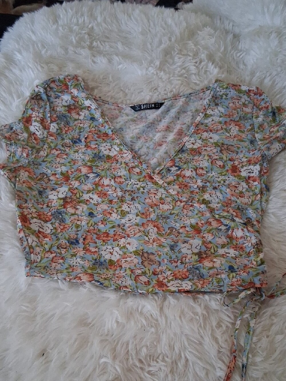 5/$13 SHEIN floral crop top